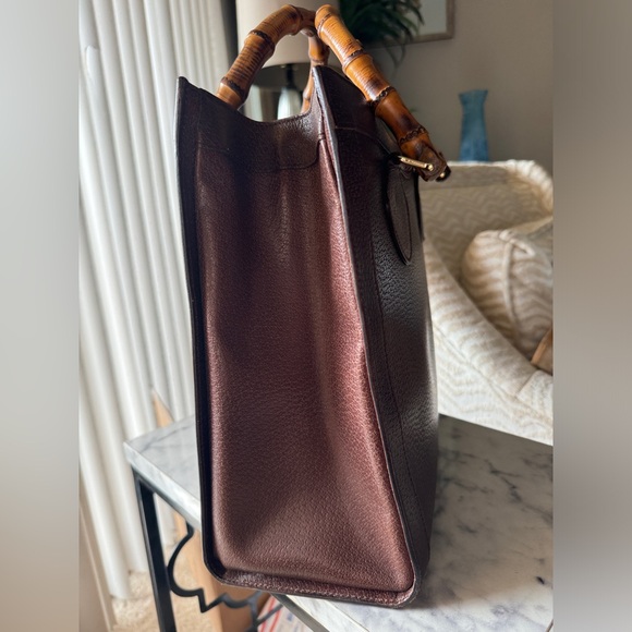 Gucci Diana Large Vintage Bamboo tote in Brown - Picture 5 of 16